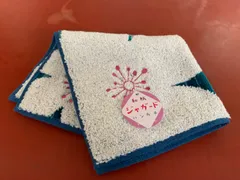 和柄　はんかち　桜　ジャガードはんかち　青　ブルー248603のサムネイル