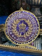 エリザベス女王 70th記念  ラウンドオーナメント プラチナジュビリー