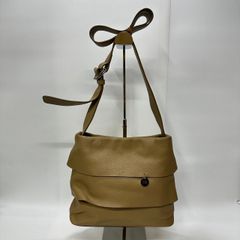 ★-37 NINA RICCI ニナリッチ ショルダーバッグ レザー ベージュ系 ショルダーベルト調節可能 レディース バッグ