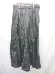 ◇ ⊇ ◎ ●未使用● apres jour mignon タグ付き フェイク ロング マーメイド スカート サイズLL ブラック レディース E  【1506110006424】