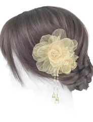 『数量限定』 ショート 袴 花 成人式 シンプル 卒業式 前撮り 花火大会 花嫁 和装 七五三 浴衣 入園式 クリップ 入学式 [Doscpe]髪飾り レディース