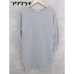 ◇ Samansa Mos2 blue サマンサモスモス ブルー スリット 長袖 膝下丈 ワンピース サイズF グレー レディース 【中古】 【1002802566806】