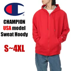 【新品・未使用】【ジップパーカー】【S～4XL】チャンピオン スウェット ジップ パーカー スカーレット／赤 USAモデル メンズ レディース キッズ 大きいサイズ ビッグサイズ CHAMPION フルジップ ロゴ 無地 裏起毛 ゆったり ブランド
