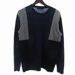 アルチザン ARTISAN セーター ニット 長袖 切り替え コットン シルク混 カシミヤ混 59-34KP03 グレー 青 ブルー Mのサムネイル