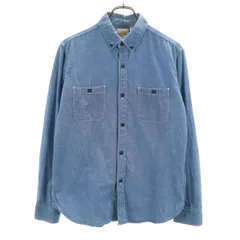 B:MING LIFE STORE by BEAMS ビーミングライフストアバイビームス 日本製 長袖 シャンブレー ボタンダウンシャツ M ブルー系 メンズ 古着