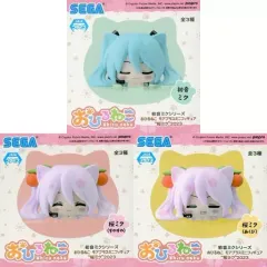 【中古】トレーディングフィギュア 全3種セット 「初音ミクシリーズ おひるねこ モアプラスミニフィギュア“桜ミク”2023」