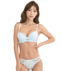 [スマイル ララ] ブルー C80 レディース ブラ ブラジャー ショーツ 下着 上下 セット 女性 上下セット ブラ付き セクシーブラジャーショーツ 可愛いブラショーツセット 女性パンティーブラジャー レディース勝負下着セット 下着レ [ブルー] [C80]