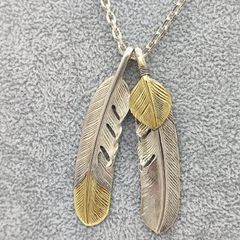 美品　上金フェザーLネックレスセット　キムタク　タディ&キングTADY&KING 美品 上金フェザーLネックレスセット キムタク タディ&キング