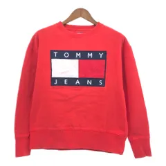 TOMMY JEANS トミージーンズ ロゴ スウェット トレーナー レッド (メンズ M) 中古 古着 Q1365