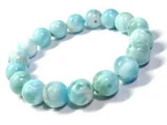 「1点もの 画像現品販売」 ラリマー 11mm ブレスレット パワーストーン 天然石 アクセサリー メンズブレスレット