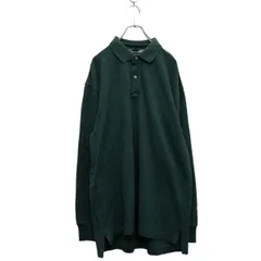TOMMY HILFIGER 長袖 ポロシャツ XL モスグリーン トミーヒルフィガー ビッグサイズ 鹿子ポロ ロンT 古着卸 アメリカ仕入 a603-5565