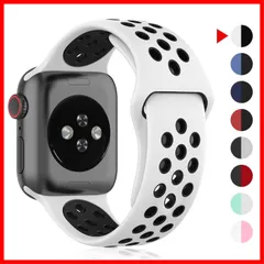 44mm 45mmソフトシリコン 42mm 通気性 41mm スポーツ 40mm ストラップ 38mm 交換リストバンド バンド iWatch Watch series Apple SE/8/7/6/5/4/3/2/1に対応 コンパチブル (38mm/40mm