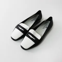 テンパレイト TEMPERATE RUTH LOAFER レイン コイン ローファー 38｜ブラック ホワイト エナメル【2400014598018】
