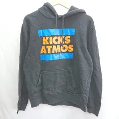 ◇ ⊇ atmos アトモス 英字プリント 長袖 パーカー サイズM ブラック オレンジ ブルー メンズ E  【1501160035639】のサムネイル