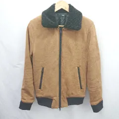 ■ ⊇ AZUL BY MOUSSY アズールバイマウジー 襟ボア スウェード調 長袖 ブルゾン サイズS ブラウン系 レディース E  【1507160024666】