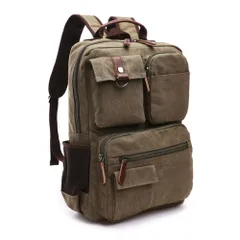 ☆ オリーブ ☆ リュック 大容量 kbag23 リュック メンズ おしゃれ キャンバス リュックサック バックパック デイパック 通学 通勤 大容量 A4 PC キャンバスバッグ 帆布 丈夫 おしゃれ シンプル カジュアル アースカラー 旅行 出張