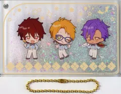 【中古】キーホルダー 守沢千秋＆遊木真＆乙狩アドニス スノードーム風リキッドアクリルキーホルダー 「あんさんぶるスターズ!! ENSEMBLE HOLIDAY!!×animatecafe」