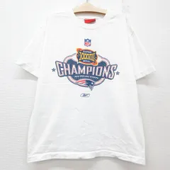 古着 リーボック 半袖 ビンテージ Tシャツ キッズ ボーイズ 子供服 00s NFL ニューイングランドペイトリオッツ コットン クルーネック 白 
