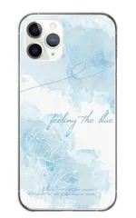 iPhone12 Pro Max ケース カバー アイフォン12 プロマックス スマホケース ハードケース 水彩 花 お花 おしゃれ エレガント 大人女子 可愛い かわいい ブルー 青色 水色 カラー03