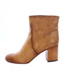 サントーニ SANTONI ショートブーツ サイドジップ チャンキーヒール レザー 36.5 23.5cm 茶 ブラウン /KHのサムネイル