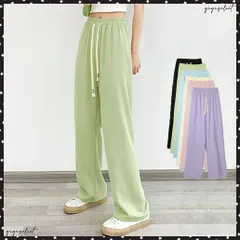 セミワイドパンツ ハイウエスト 韓国6色レディースボトムス 美脚 カラーパンツ イージー ストレートパンツ おしゃれ カジュアル 大人 ゆったりパンツ 春夏秋ウエストゴムパンツ リラックスパンツ 着やせ 脚長ズボン