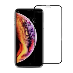 iPhone XR ガラスフィルム Amorno 3D 全面保護フルカバー 目の疲れ軽減 強化液晶保護フィルム 【日本製素材旭硝子製】 極薄0.3mm 9H硬度 指紋防止 耐衝撃 6.1インチ(iPhone XR 用)