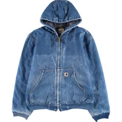 90sCarharttカーハートダックジャケットパーカーアウターブルゾンメンズL Carhartt カーハート アウタージャケット ダックジップブルゾン