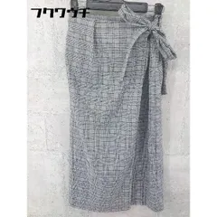 ◇ nano&co ナノアンドコー nano universe グレンチェック ロング タイト スカート サイズ38 グレー系 レディース 【中古】 【1002802554360】