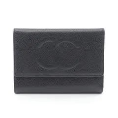 シャネル CHANEL 三つ折り財布 ココマーク ブラック レザー ココマーク 三つ折財布 レディース Used Aのサムネイル