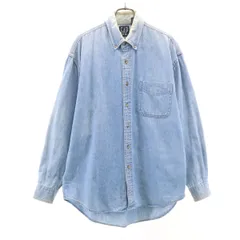 GAP ギャップ 90s 韓国製 オールド 長袖 ボタンダウン デニムシャツ M メンズ 古着