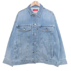 良品 RED CARD TOKYO レッドカード トーキョー 23区 別注 オーバーサイズ デニム ジャケット JKWWCS0221 50 ライトブルー レディース 古着 中古 USED