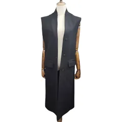 【極美品】DIESEL BLACK GOLD ディーゼルブラックゴールド ジレ ロングジレ ブラック ウール 毛 サイズ38