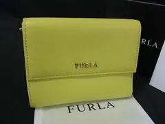 FURLA フルラ レザー 二つ折り 財布 ウォレット 札入れ 小銭入れ レディース イエロー系 DK4366