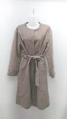 ■ ◎ UNITEDTOKYO ユナイテッドトウキョウ ノーカラー 無地 シンプル 長袖 コート サイズ2 カーキ レディース E 【1308290032763】のサムネイル