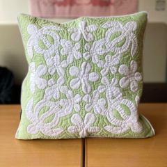 ＜正規品＞クッションカバー♡ホヌ♡45×45♡セルドングリーン ♡ハワイアンキルト