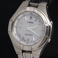 稼動 カシオ ウェーブセプター シルバー文字盤 電波ソーラー LWQ-150 レディース腕時計 OGH 2000000 NSK
