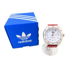 【中古】adidas アディダス stan smith スタンスミス クオーツ  腕時計 アジア限定カラー 型:ADH9088 白×赤 メンズ レディース ユニセックス ウォッチ スポーツ  ホワイト レッド A2500238【無料ギフトラッピング承ります】
