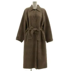 トゥデイフル TODAYFUL ステンカラーチェックコート 12120005 リボンベルト ウール混 ブラウン 茶 ベージュ グレー 36