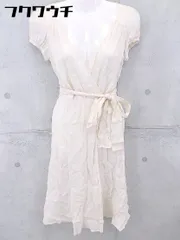 ◇ ◎ PEYTON PLACE ペイトンプレイス フレンチスリーブ 膝丈 カシュクールワンピース サイズM アイボリー レディース 【中古】 【1103170007004】のサムネイル