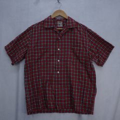 美品 50s SIR GUY チェック切替 オープンカラー ロカビリーシャツ M