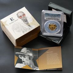 【資産としての金(gold)】 2020年 イギリス エリザベス2世 ミュージックレジェンド エルトン・ジョン 25ポンド 1/4オンス 金貨 PCGS PR70DCAM アンティークコイン モダン 英国