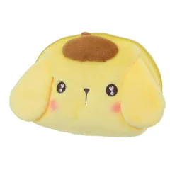 ポムポムプリン コスメポーチ ぬいぐるみシェル型フェイスポーチ サンリオ ティーズファクトリー 化粧ポーチ 小物入れ キャラクター グッズ 