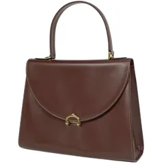 カルティエ CARTIER マストライン ハンドバッグ トートバッグ レザー ボルドー レディース 【中古】