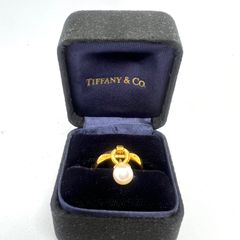 TIFFANY&Co.  ティファニー ドアノック パール リング    K18  10号 6.9g