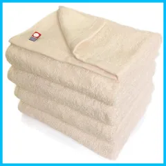 【早期対応】美容系 今治タオル 業務用 フェイスタオル 4枚組 村上タオル エムカラー 34x86cm エステサロン用 全100色 軽量薄手 (No.81 アイボリー) mc-ft4