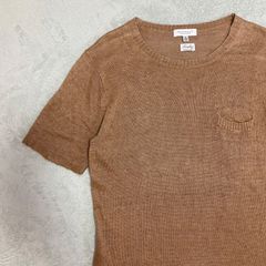 【BEAUTY&YOUTH 】リネン　Tシャツ　ブラウン　半袖カットソー　クルーネック　麻100% ユナイテッドアローズ