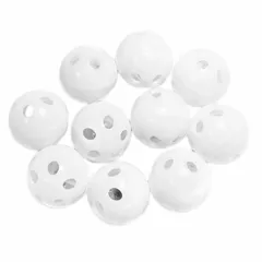 10個 直径約 24mm プラスチック鈴 白 ホワイト プラ鈴 小 安全 猫 鳥 インコ おもちゃのサムネイル