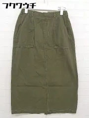 ◇ ehka sopo エヘカソポ ウエストゴム ロング タイト スカート サイズF カーキ レディース  【1108310000792】