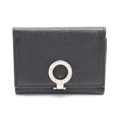 ブルガリ BVLGARI カードケース ブルガリブルガリ クリップ ブラック レザー カードホルダー ユニセックス Used B