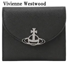 ヴィヴィアン ウエストウッド Vivienne Westwood サフィアーノ ハーフムーン 二つ折り 財布 レディース ブラック
